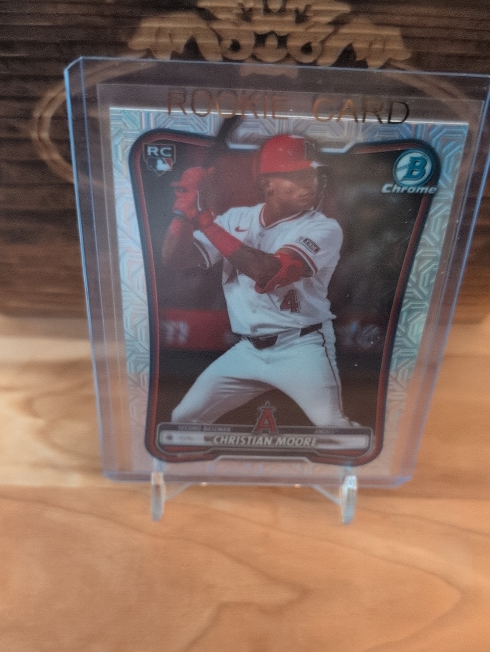 2026 Bowman Chrome Christian Moore Mojo Refractor Rookie Card Angels